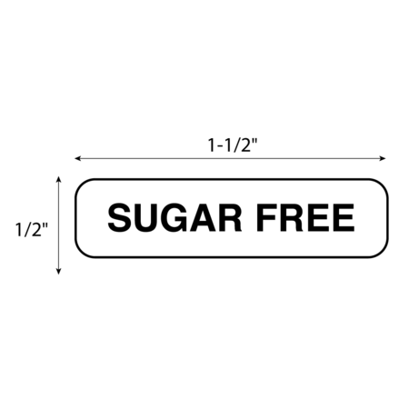 Nevs Sugar Free Label 1/2" x 1-1/2" DIET-710